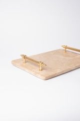 Traverten Sunum, Nişan Tepsisi 20x30 Gold Kumru