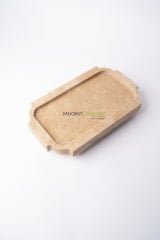 Traverten Kenarlı Sunum Tabağı Gold Top Ayak