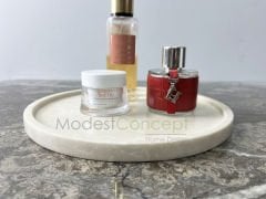 Bej Mermer Tabak Tepsi 28cm