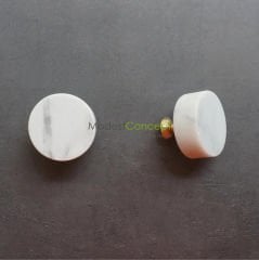 Beyaz  Mermer Çekmece / Dolap Kulp'u 2 ADET