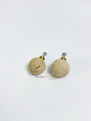 Traverten Mermer Çekmece / Dolap Kulp'u 2 ADET Top kulp