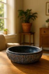 Doğal taş özel tasarım gri mermer kase