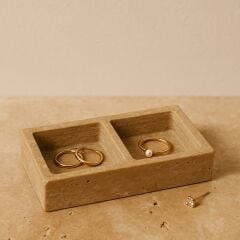 Doğal traverten çift bölmeli düzenleyici