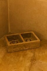 Doğal traverten çift bölmeli düzenleyici