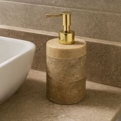 Doğal traverten sıvı sabunluk traverten sıvı sabunluk GOLD