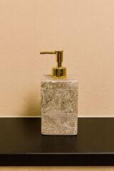 Doğal traverten sıvı sabunluk traverten kare sıvı sabunluk GOLD