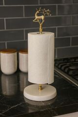 Doğal mermer havluluk pirinç geyik detaylı GOLD