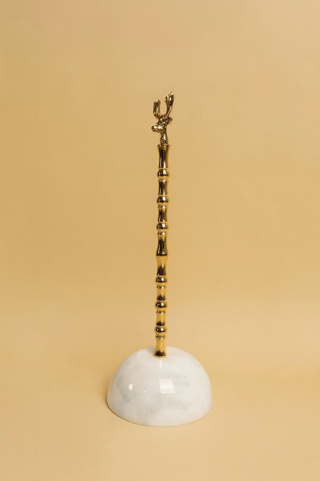 Beyaz mermer havluluk küre ayaklı GOLD uçan geyik objeli