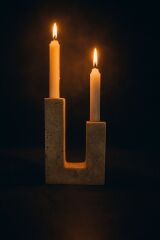 Doğal traverten mermer mumluk mermer şamdan