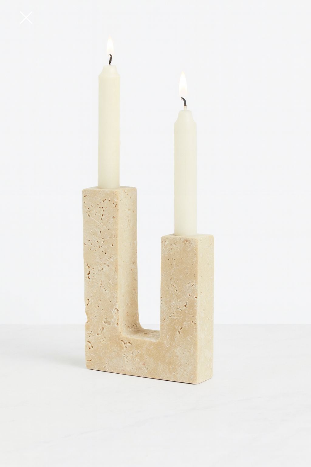 Doğal traverten mermer mumluk mermer şamdan