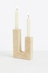 Doğal traverten mermer mumluk mermer şamdan