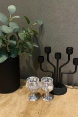 Doğal mermer kadeh  2'li kadeh