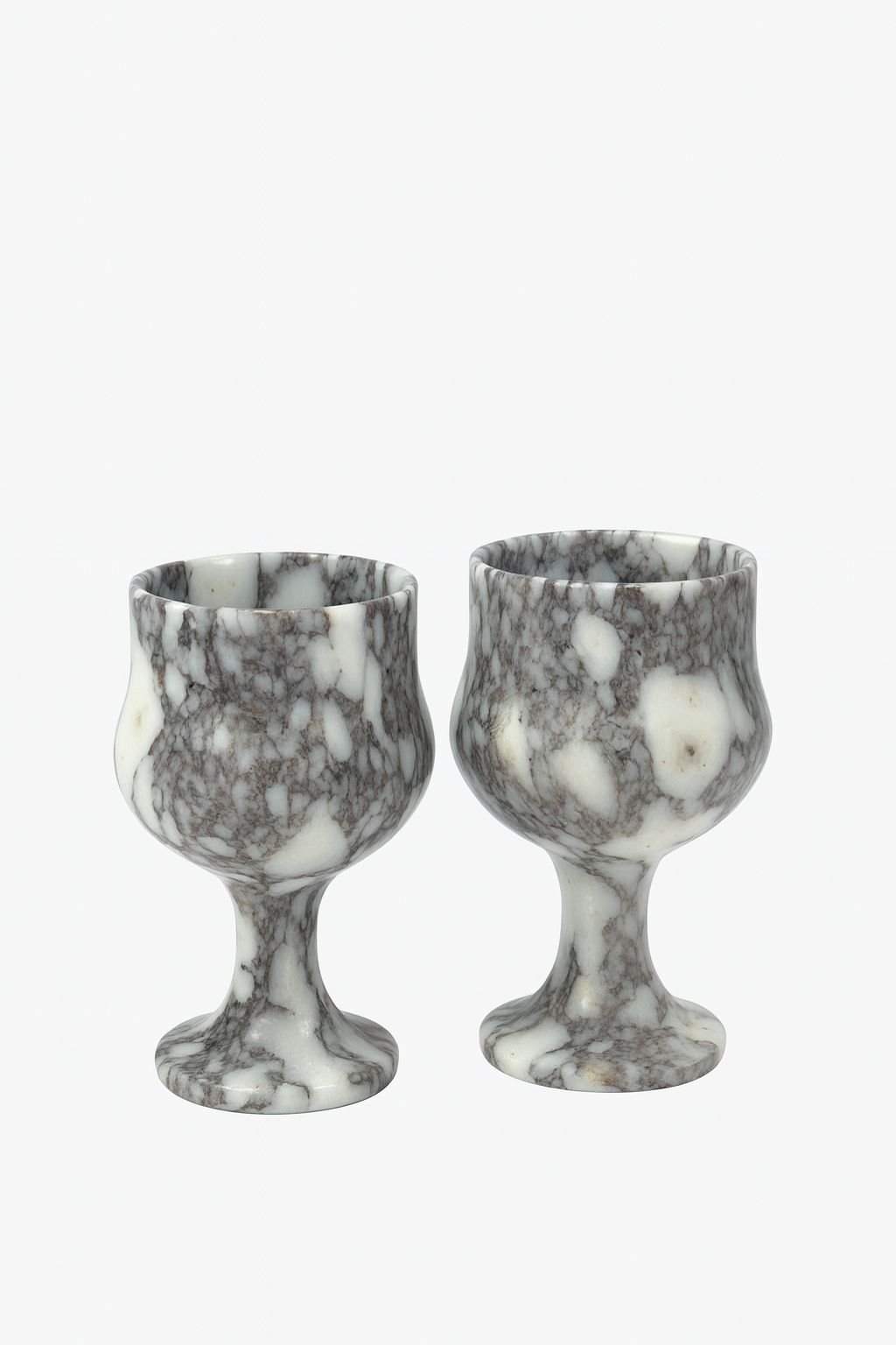 Doğal mermer kadeh  2'li kadeh