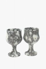 Doğal mermer kadeh  2'li kadeh