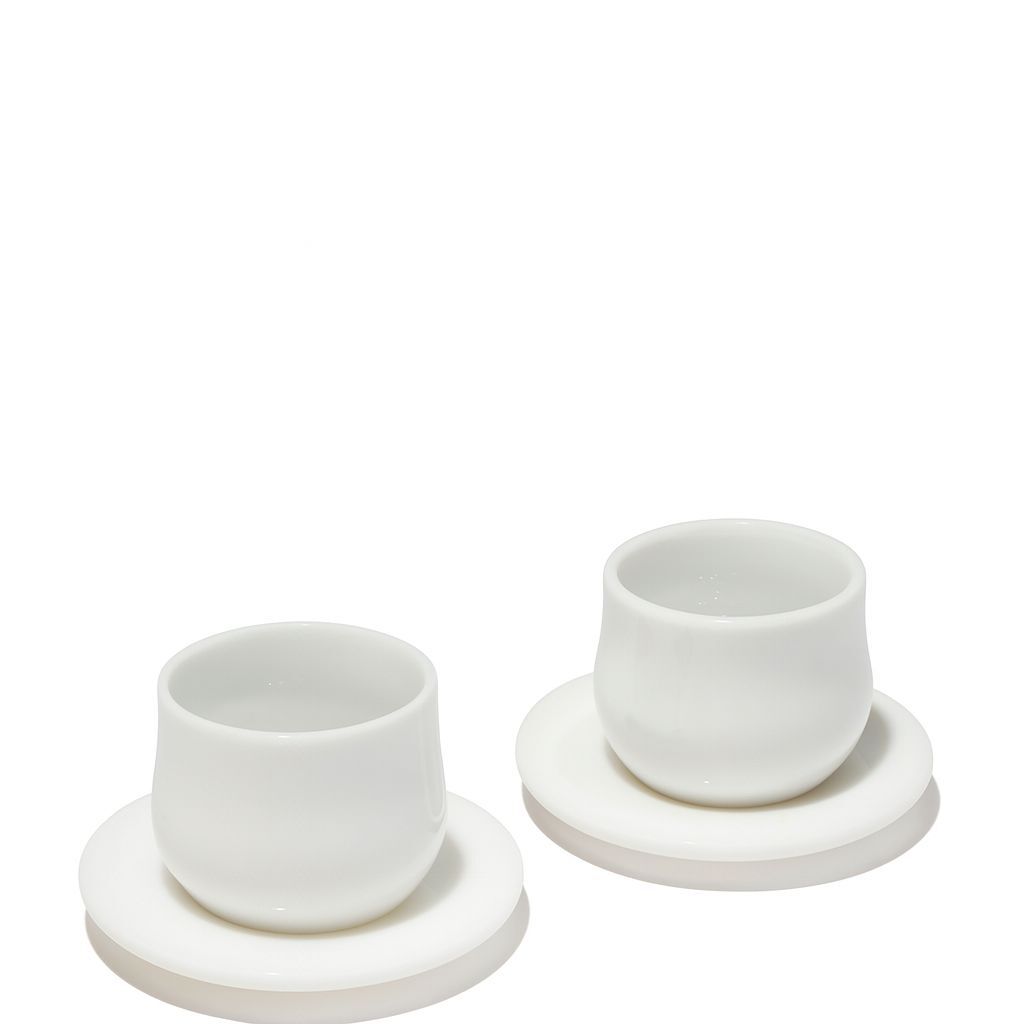 Beyaz mermer 2'li fincan seti