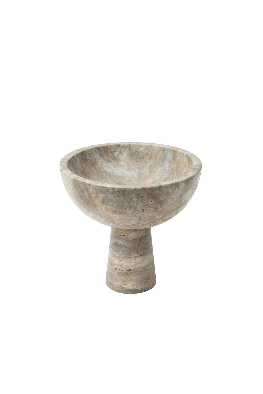 Doğal traverten dekoratif kase