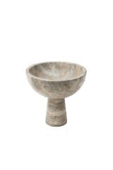 Doğal Silver traverten dekoratif kase