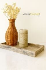 Doğal traverten rustik tepsi, sunum tabağı, organizer