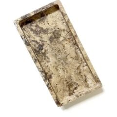 Doğal traverten rustik tepsi, sunum tabağı, organizer