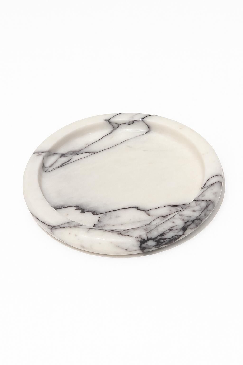 Afyon menekşe mermer tepsi - Yuvarlak tepsi