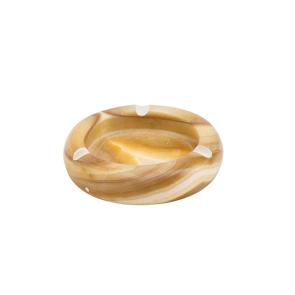 Doğal bal rengi oniks mermer küllük