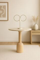 Kadeh ayak Traverten üstlü Orta Sehpa