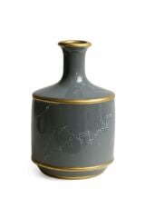 Gri Altın desenli dekoratif VAZO