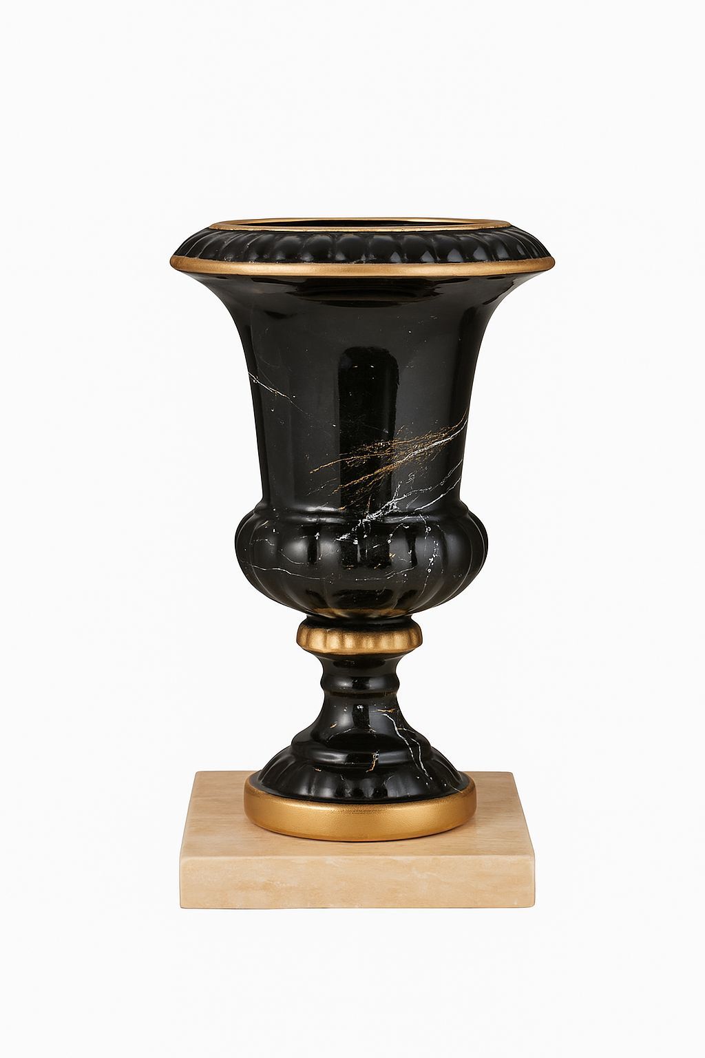 Siyah seramik vazo - Dekoratif vazo