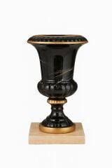 Siyah seramik vazo - Dekoratif vazo