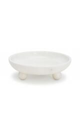 Top ayak kase - Beyaz mermer kase