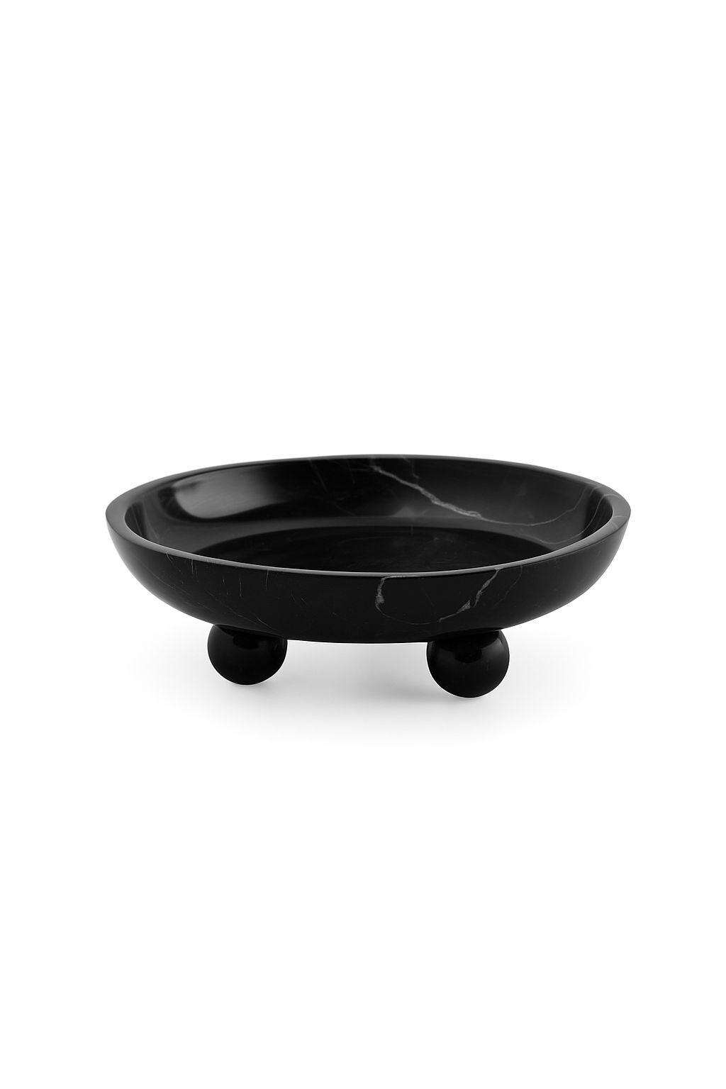 Top ayak kase -  Siyah mermer kase