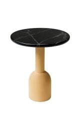 Siyah mermer sehpa - Kadeh ayaklı orta sehpa