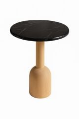 Siyah mermer sehpa - Kadeh ayaklı orta sehpa