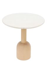 Beyaz mermer sehpa - Kadeh ayaklı orta sehpa