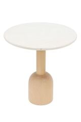 Bej mermer sehpa - Kadeh ayaklı orta sehpa