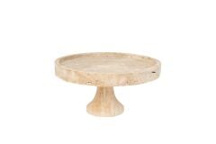 Doğal Traverten dekoratif stand - sunum tepsisi