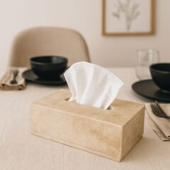 Doğal traverten peçetelik - Traverten mendil kutusu