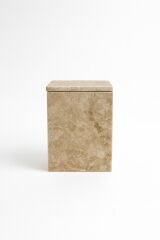 Kare çöp kutusu - Traverten çöp kutusu