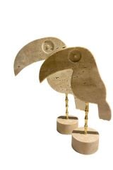 Doğal traverten  Toucan 2'li dekoratif set