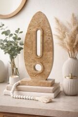 Traverten obje - Oval oyuk tasarım