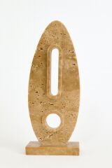 Traverten obje - Oval oyuk tasarım