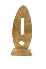 Traverten obje - Oval oyuk tasarım