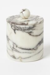 Menekşe mermer çöp kovası - Menekşe mermer top obje