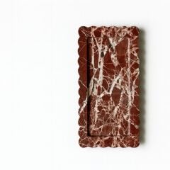 Vişne mermer tepsi - dekoratif tepsi