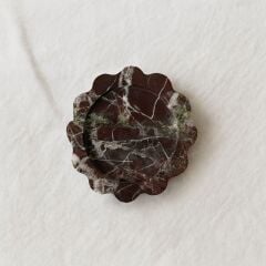 Vişne mermer tepsi - dalga form tepsi