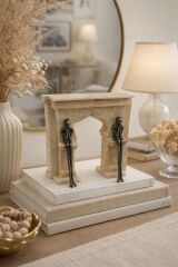 Traverten Art Line Dekoratif Obje