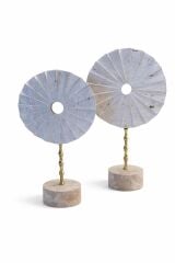 Traverten Sun Disk Dekor Objesi