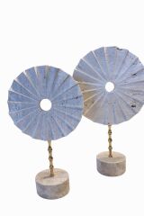 Traverten Sun Disk Dekor Objesi