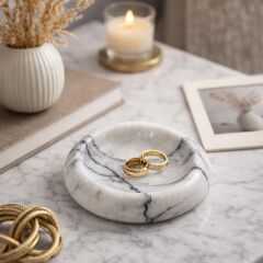 Menekşe mermer takı & anahtarlık kasesi