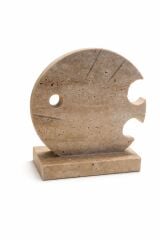 Doğal Traverten Balık Figürü Dekoratif Obje Seti – 3’lü